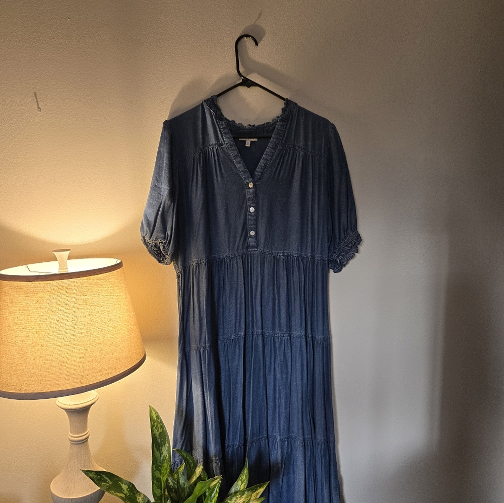 Blue Denim Dress From Cracker Barrel.